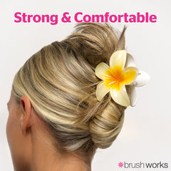 Brushworks Tropical Flower Claw Clips 3 Pack