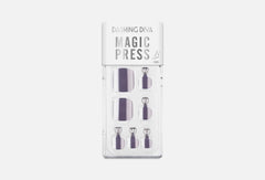 Dashing Diva Magic Press Metallic Silver Blue Pedi