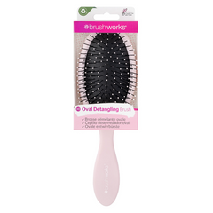 Brushworks Professional Oval Detangling Hair Brush - Pink