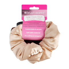 Brushworks Large Classic Cloud Scrunchies 3 Pack