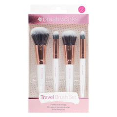 Brushworks White Gold Travel Makeup Brush Set