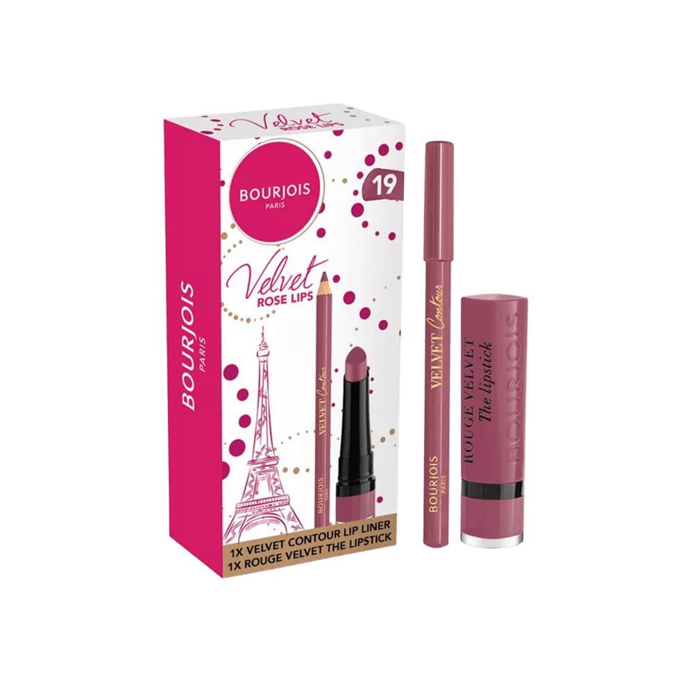 Bourjois Velvet Rose Lips Contour Lip Liner & Rough Velvet Lipstick No. 19 Bourjois Velvet Rose Lips Contour Lip Liner & Rough Velvet Lipstick No. 19
