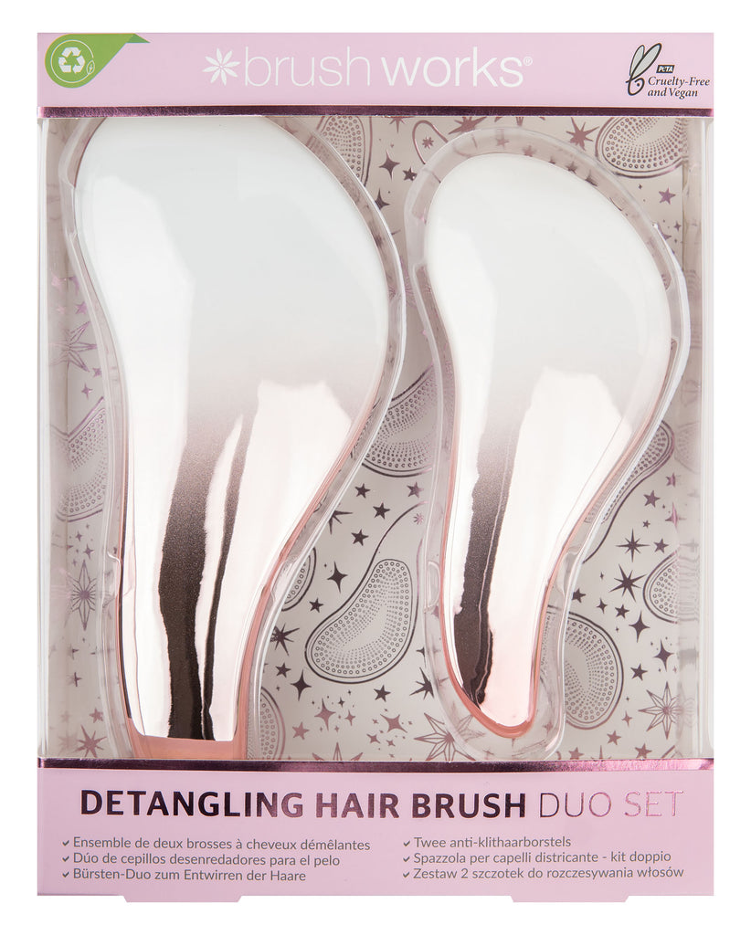 Brushworks Detangling Hair Brush Duo Set