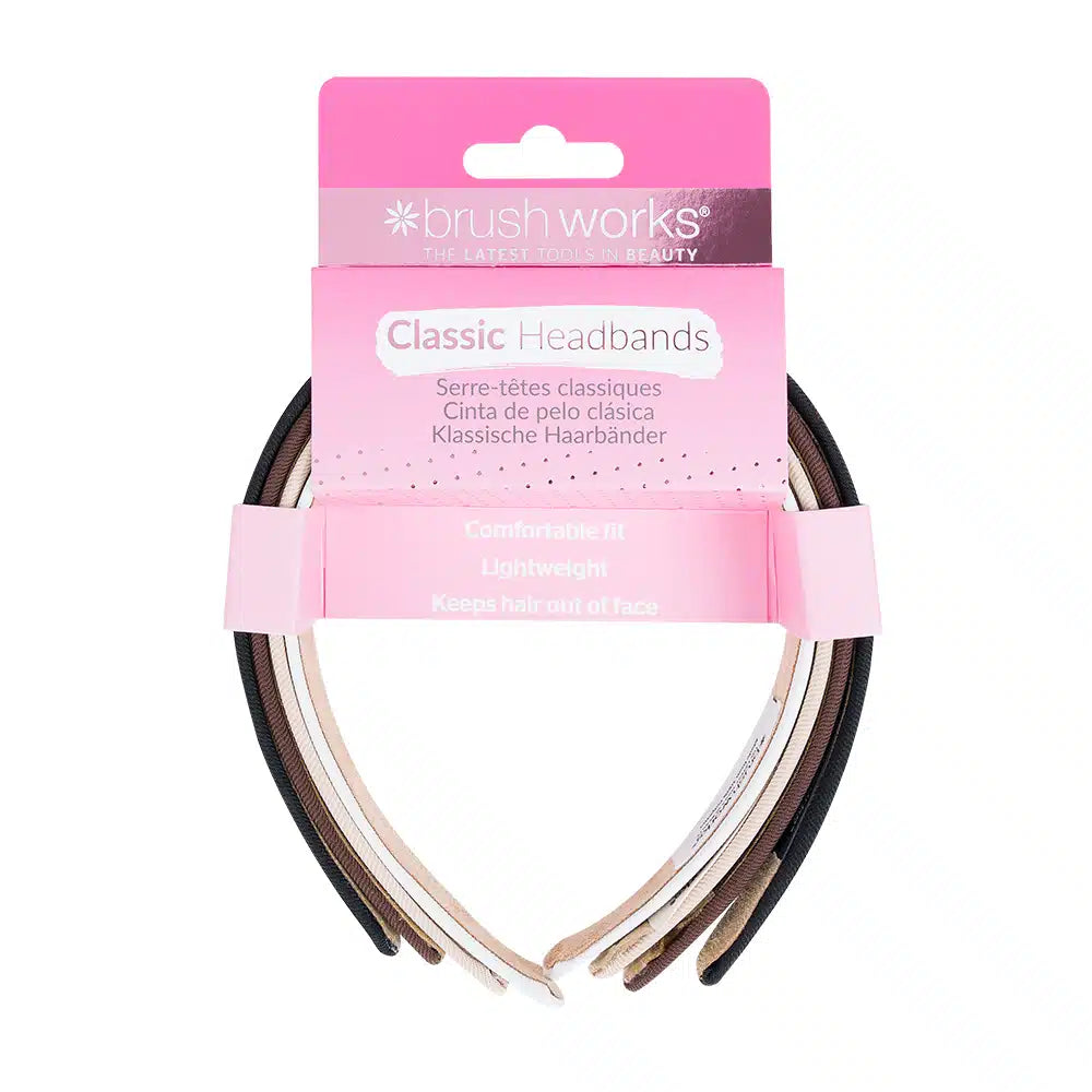 Brushworks Classic Headbands 4 Pack