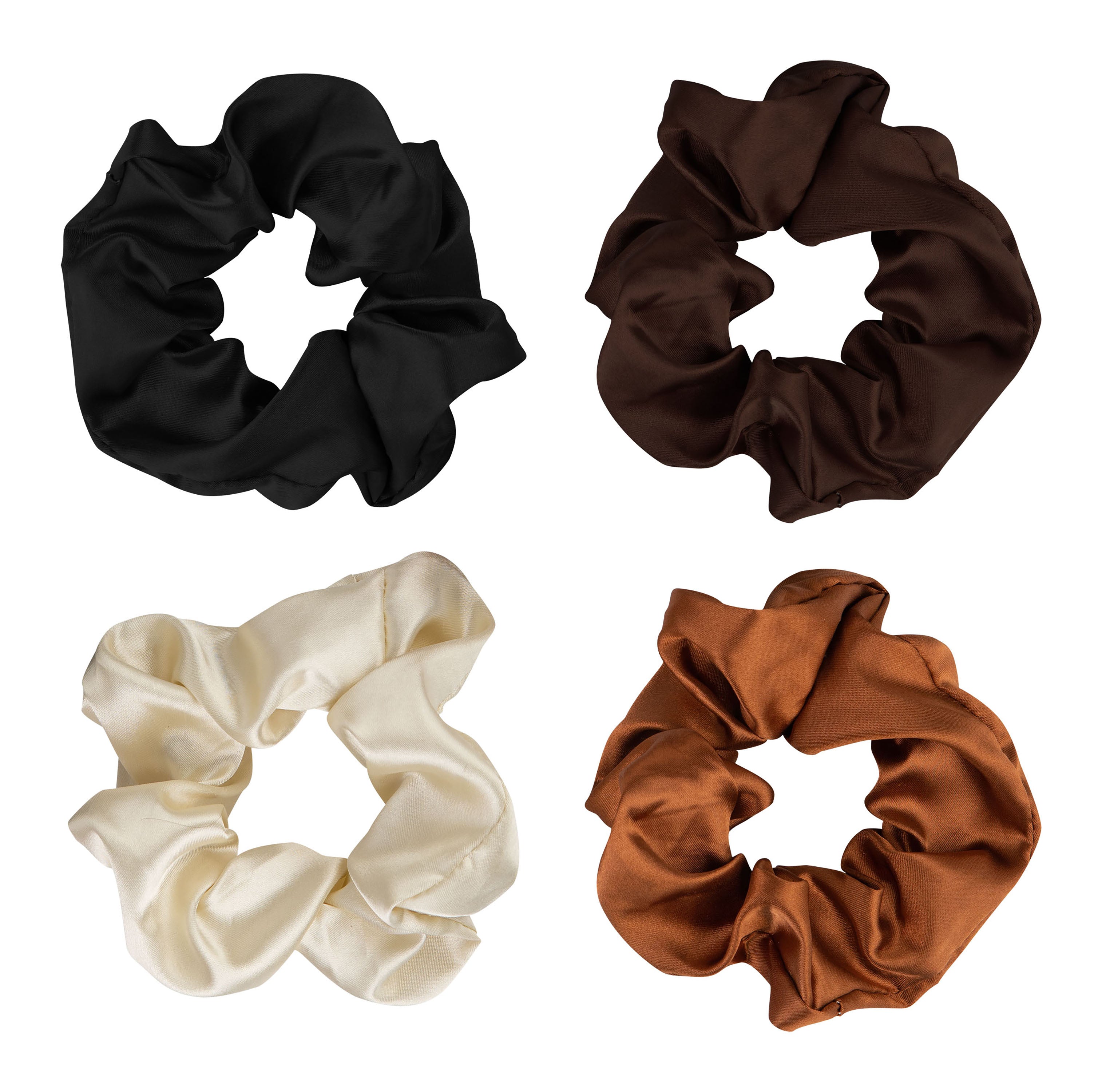 Brushworks Natural Satin Scrunchies Brushworks Natural Satin Scrunchies