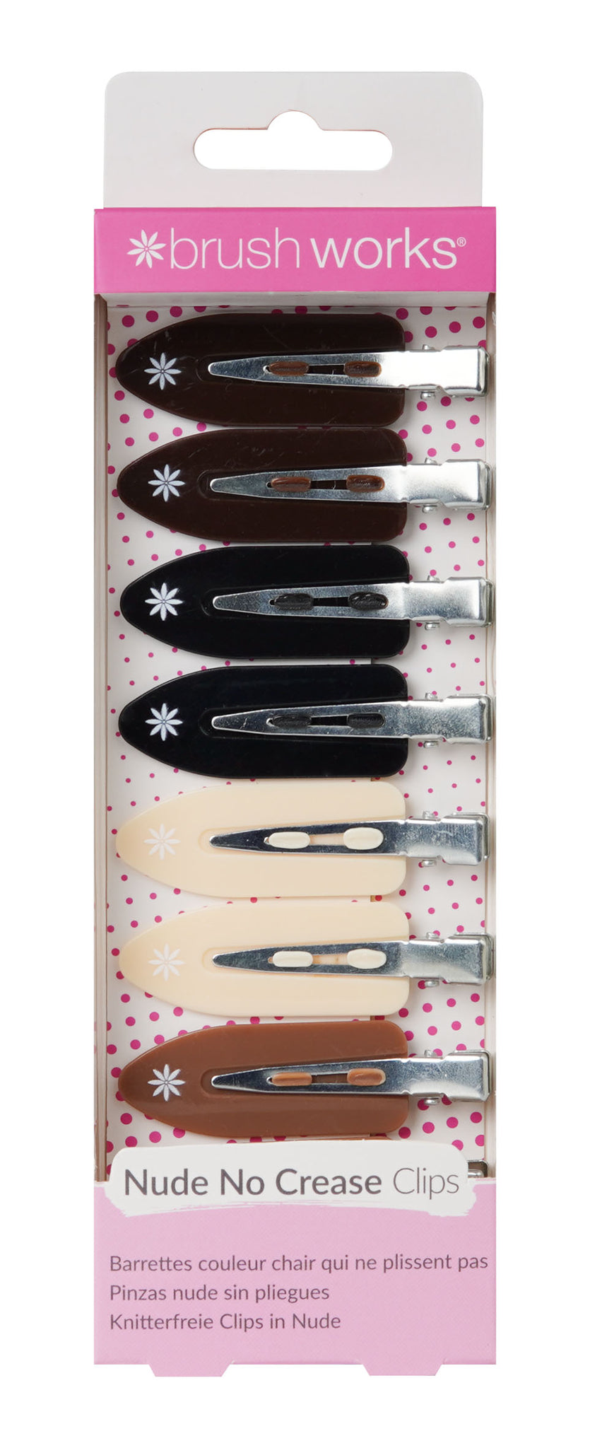 Brushworks Nude No Crease Hair Clips Karisma Cosmetics