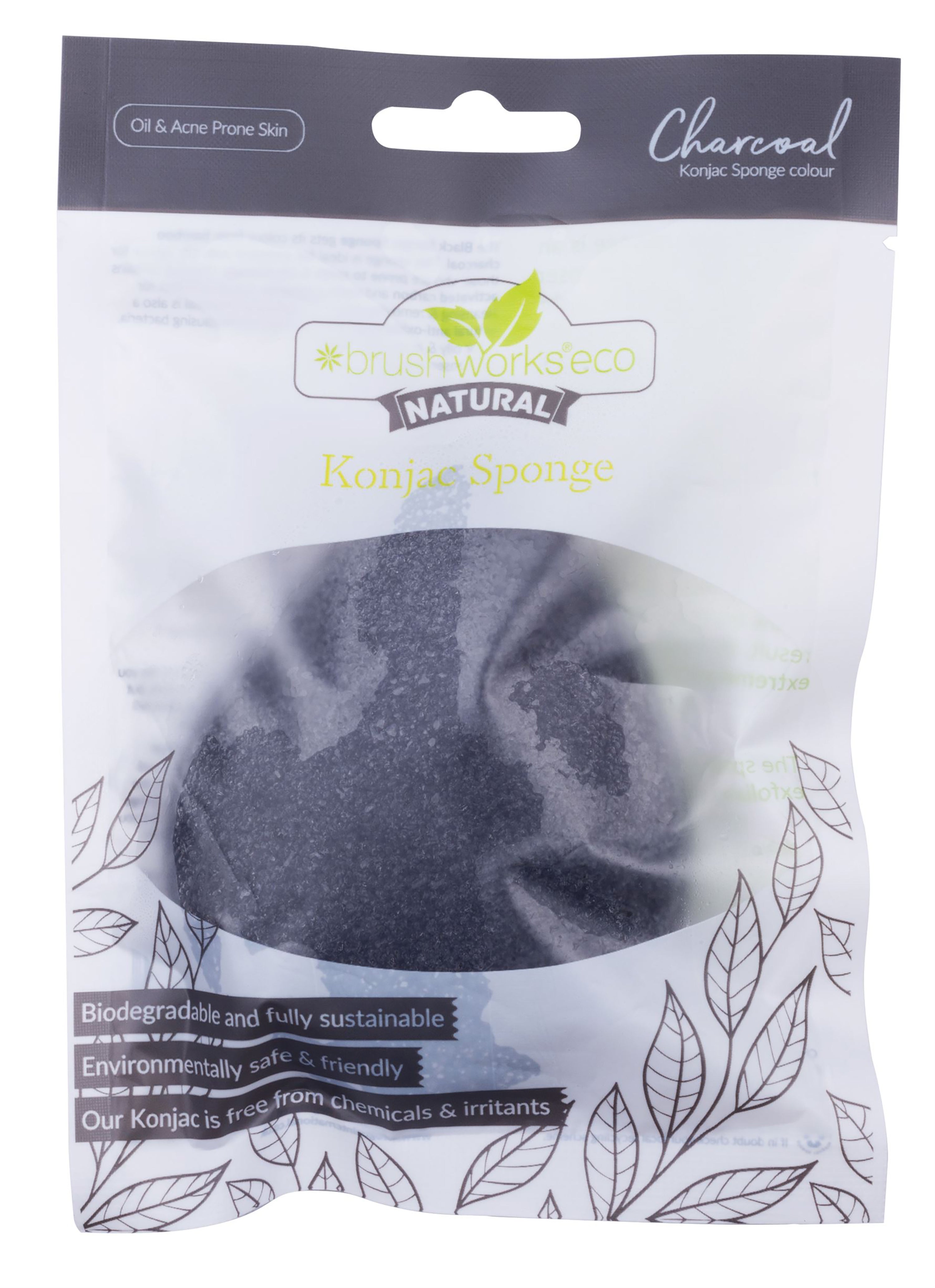 Brushworks Charcoal Konjac Sponge Brushworks Charcoal Konjac Sponge
