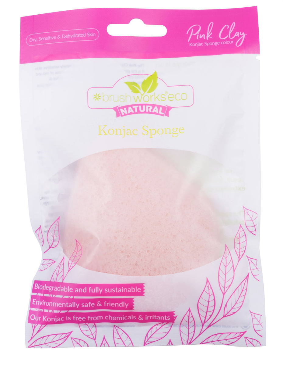 Brushworks Pink Clay Konjac Sponge Karisma Cosmetics