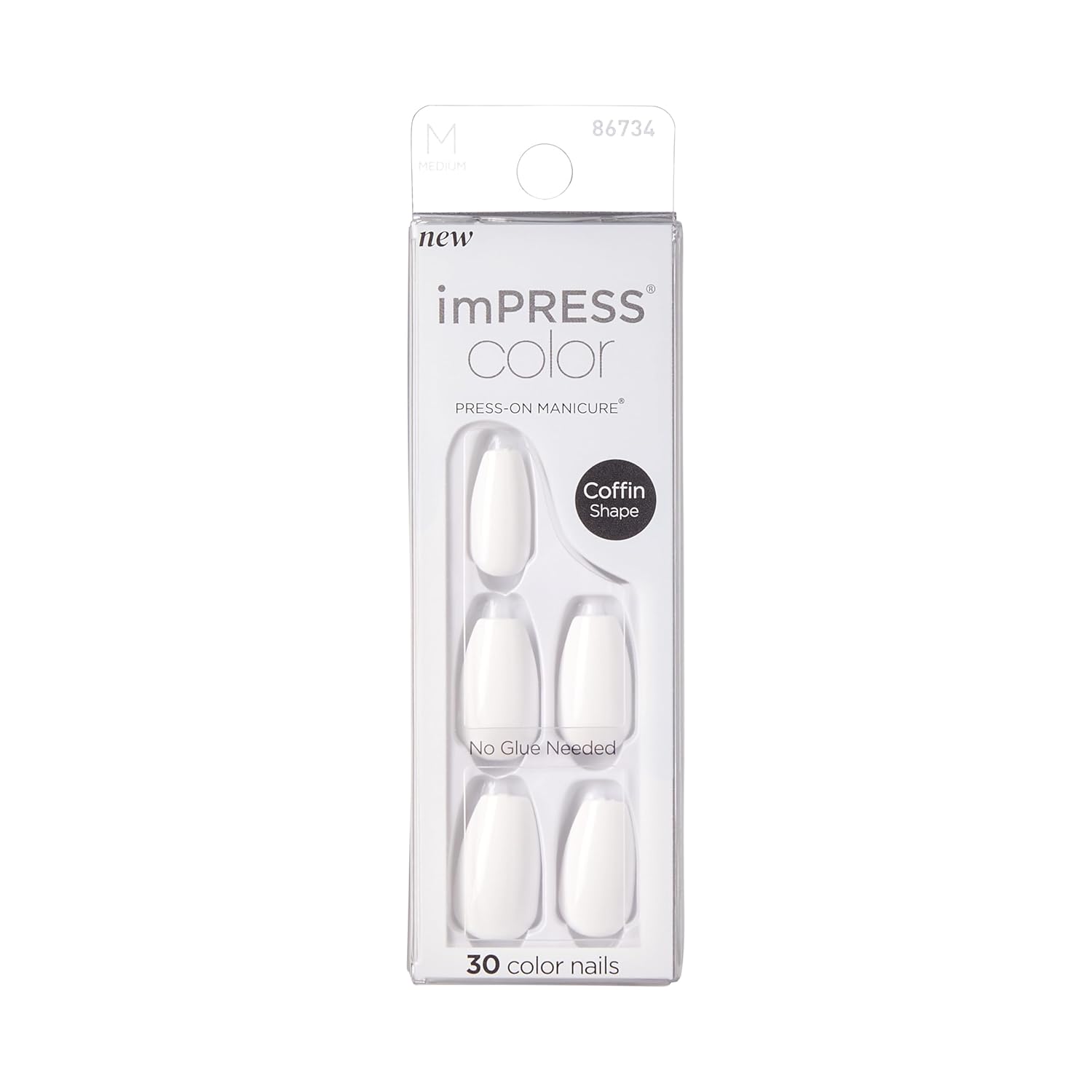 Kiss Impress Color Nails Medium Coffin Frosting Kiss Impress Color Nails Medium Coffin Frosting