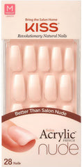 Kiss Salon Acrylic Nude Nails Leilani Coffin Shape KAN07C