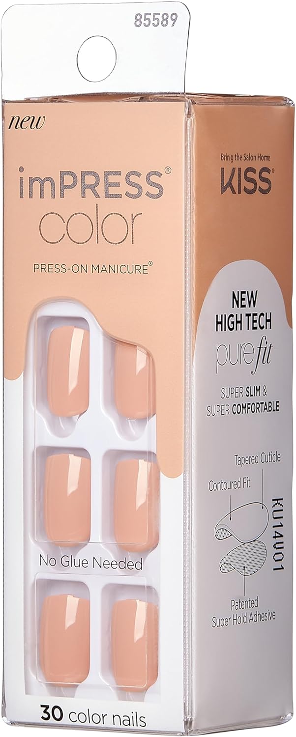 Kiss Impress Color Nails Cream Short