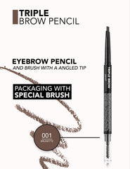 Flormar Triple Brow Pencil 001 Brunette