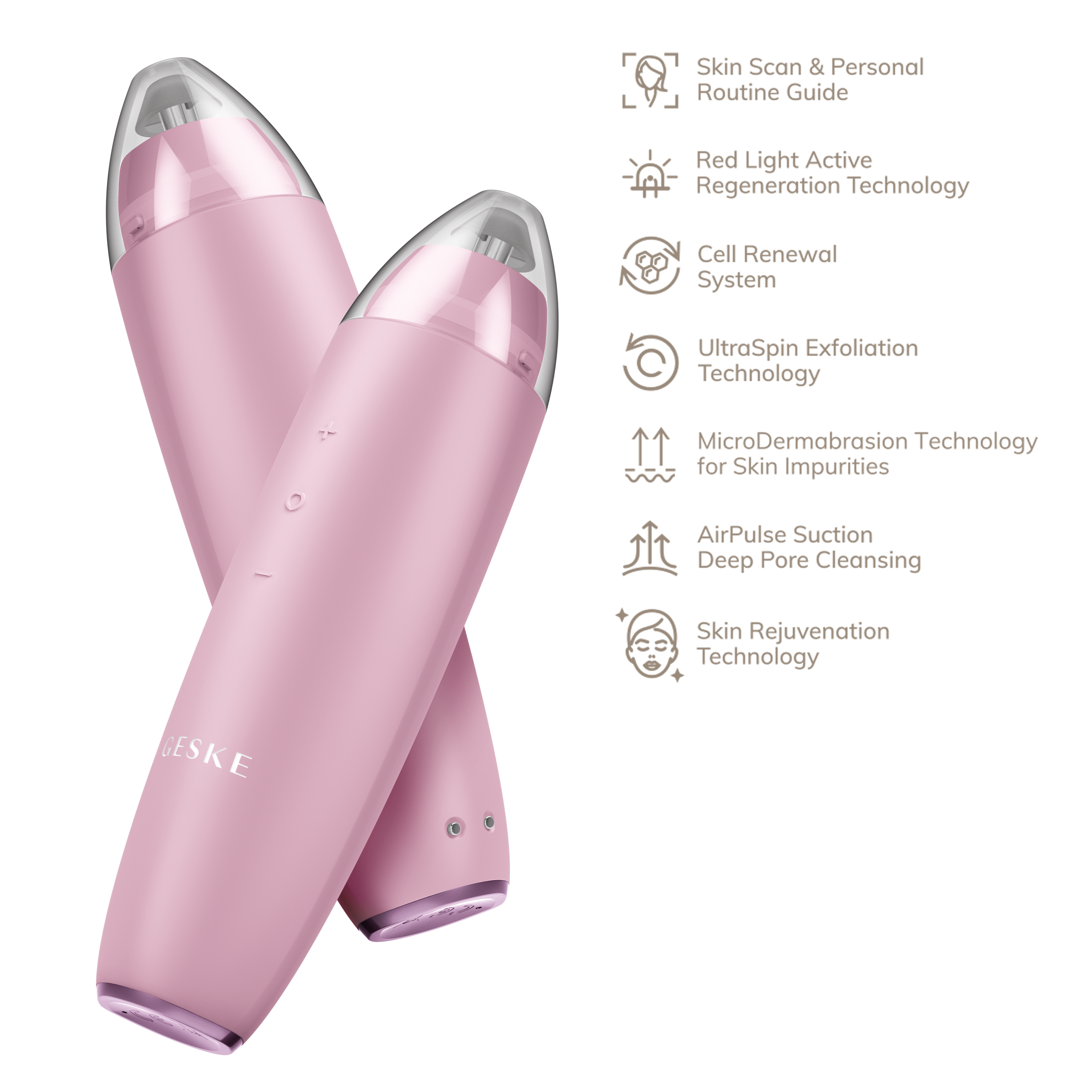 GESKE MicroDermabrasion Blackhead Remover 7 in 1 - Pink