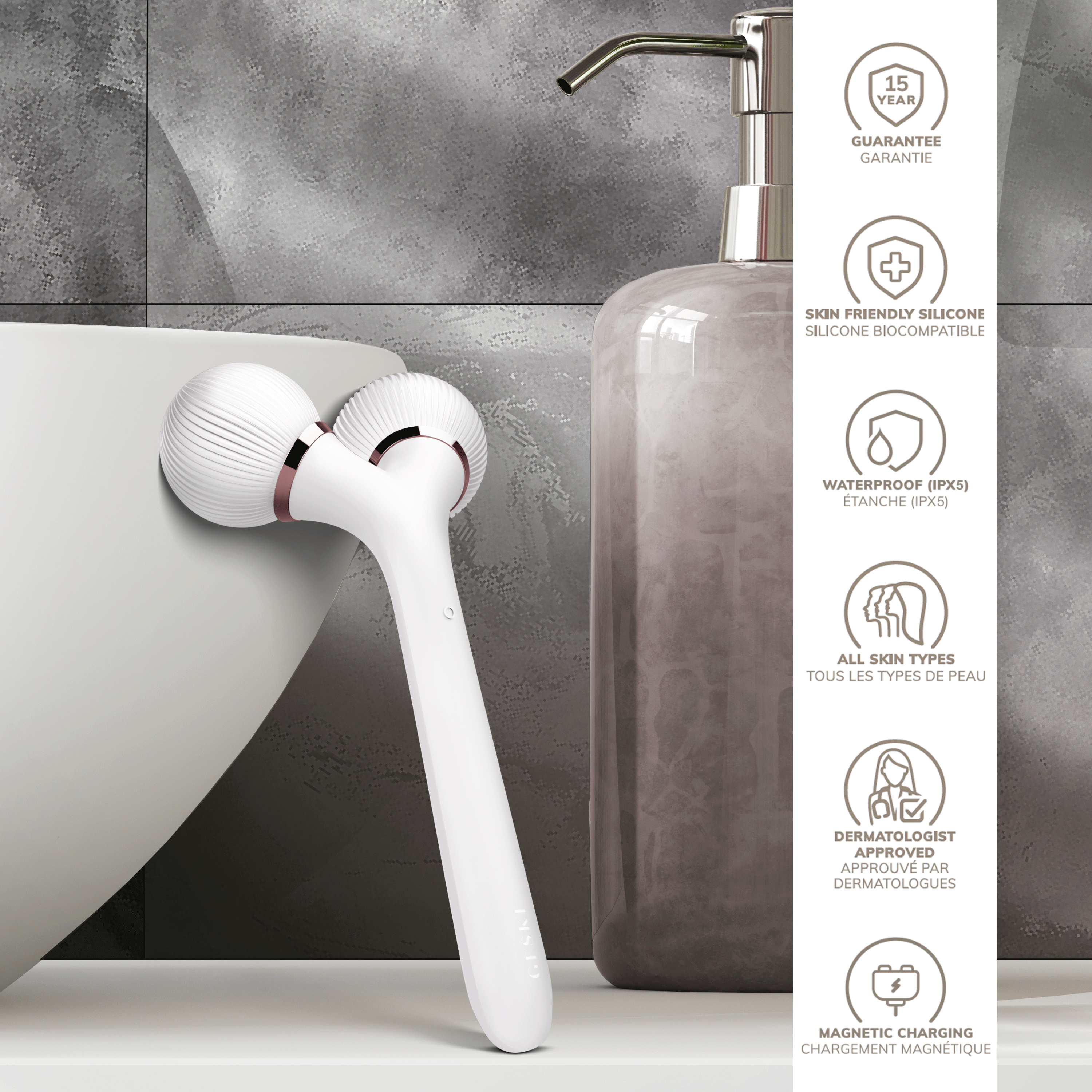 GESKE Sonic Facial Body Roller 4 in 1 - Starlight GESKE Sonic Facial Body Roller 4 in 1 - Starlight