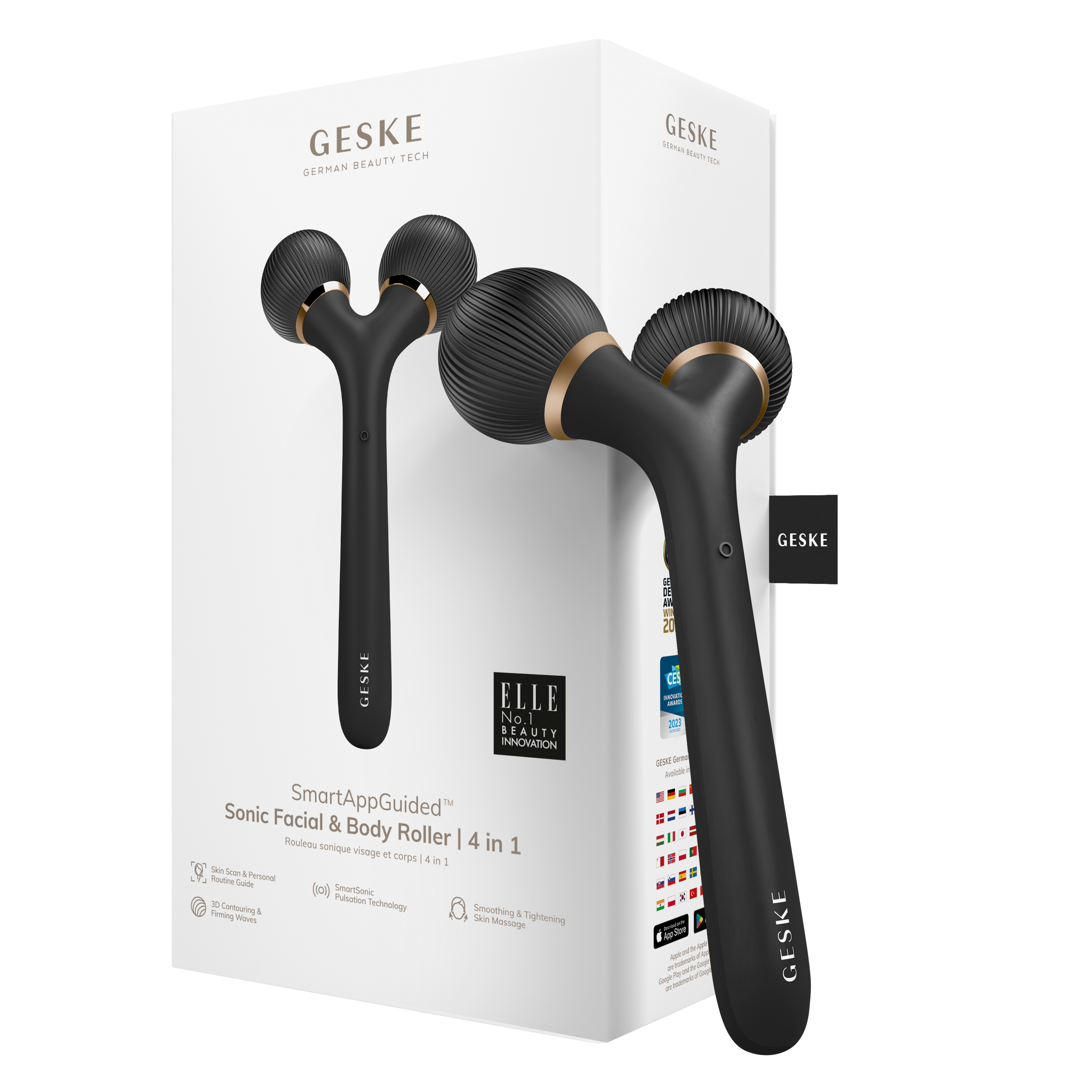 GESKE Sonic Facial Body Roller 4 in 1 - Gray GESKE Sonic Facial Body Roller 4 in 1 - Gray
