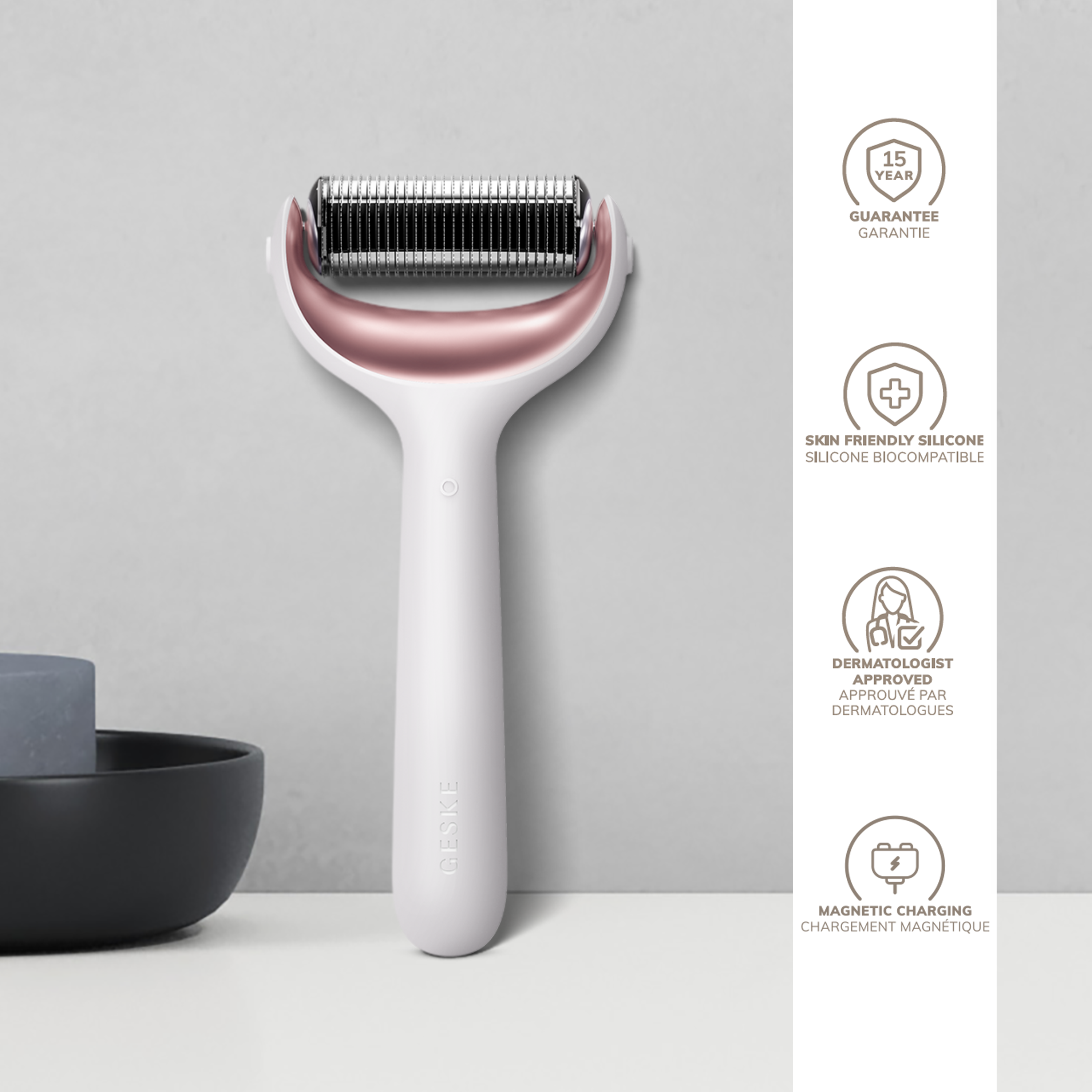 GESKE MicroNeedle Face Body Roller 8 in 1 - Starlight GESKE MicroNeedle Face Body Roller 8 in 1 - Starlight
