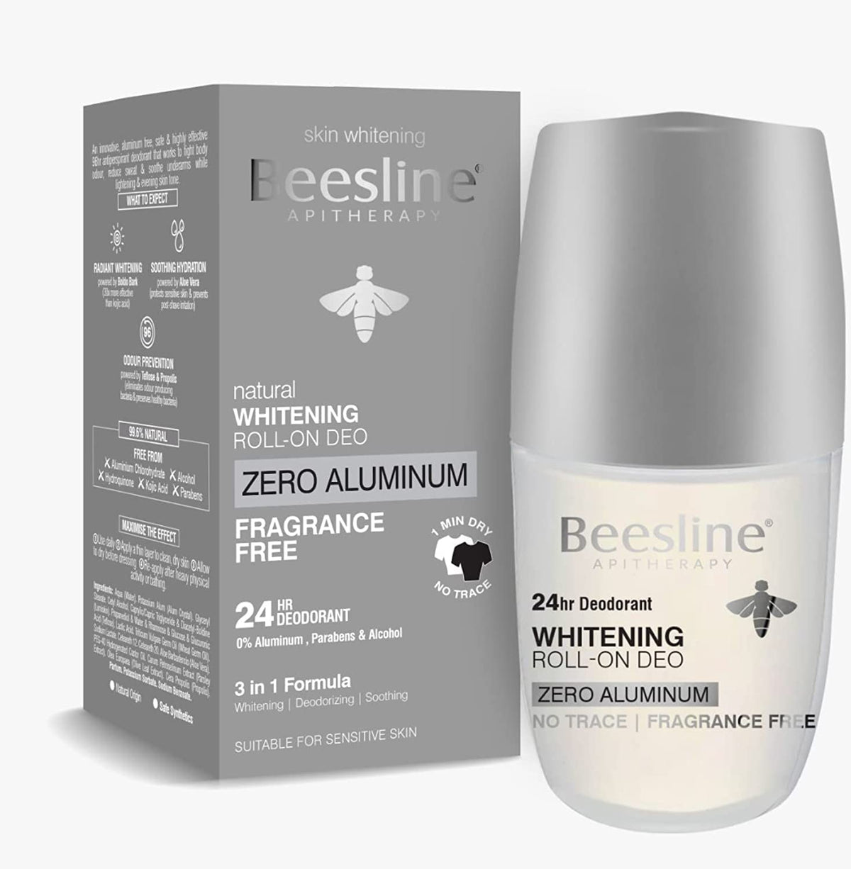 Beesline Whitening Roll On Deo Zero Aluminium  70 Ml