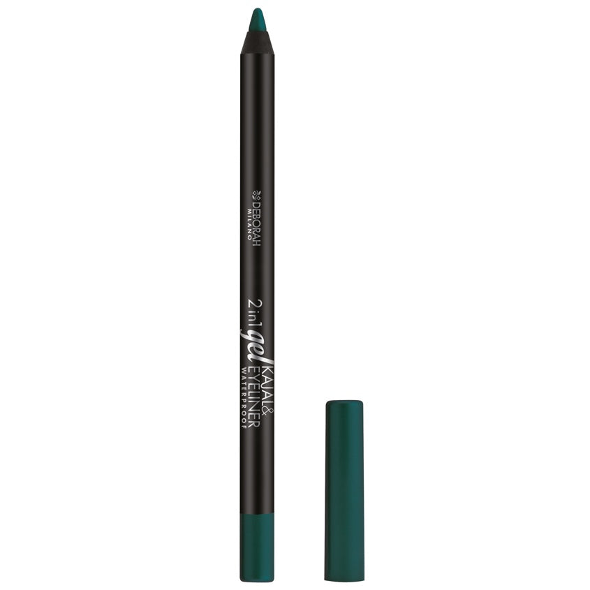Deborah 2 In 1 Gel Kajal & Eyeliner.Pencil 4 - Green.Regul Deborah 2 In 1 Gel Kajal & Eyeliner.Pencil 4 - Green.Regul