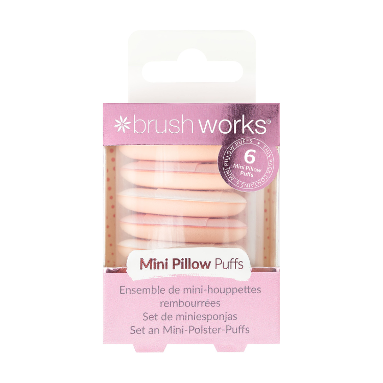 Brushworks Mini Pillow Puffs - 6 Pack Brushworks Mini Pillow Puffs - 6 Pack