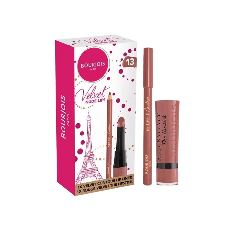 Bourjois Velvet Nude Lips Contour Lip Liner & Rough Velvet Lipstick No. 13 Bourjois Velvet Nude Lips Contour Lip Liner & Rough Velvet Lipstick No. 13