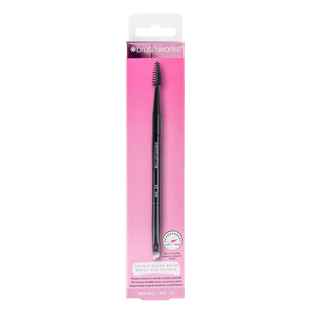 Brushworks No22 Double Ended Brow Brush and Spoolie Brushworks No22 Double Ended Brow Brush and Spoolie