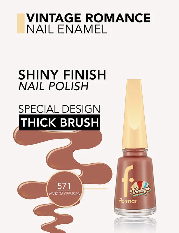 Flormar Nail Enamel 571 Vintage Crimson