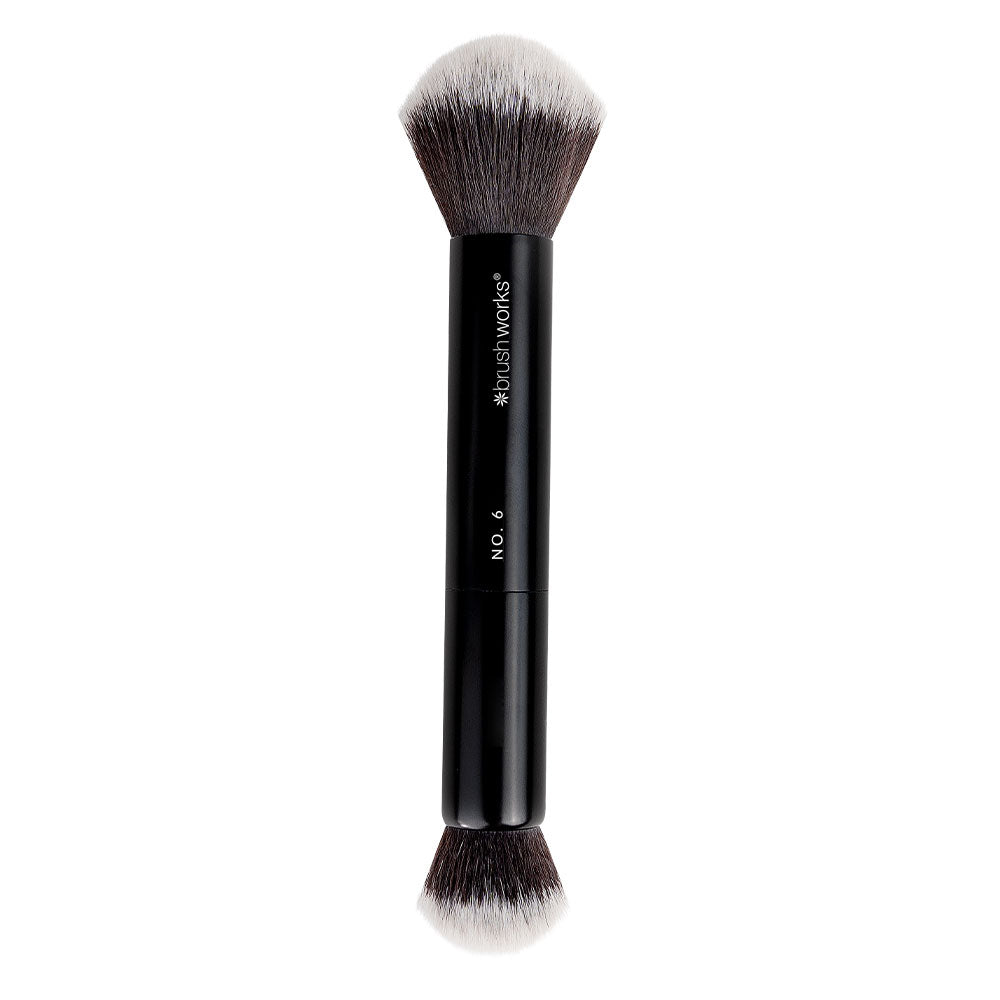 Brushworks No. 6 Double Ended Powder and Buff Brush Brushworks No. 6 Double Ended Powder and Buff Brush