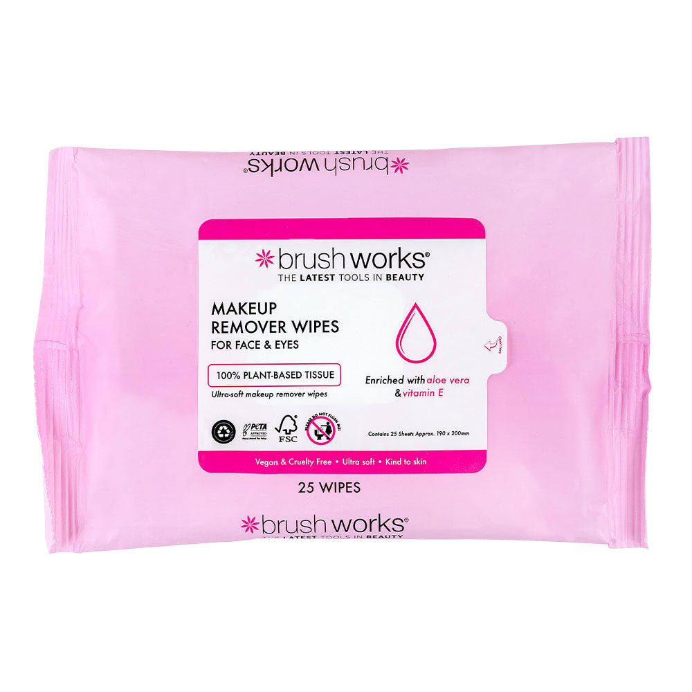 Brushworks Makeup Remover Wipes 25 Sheets