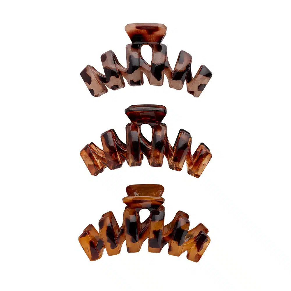 Brushworks Tortoiseshell Claw Clips 3 Pack Brushworks Tortoiseshell Claw Clips 3 Pack