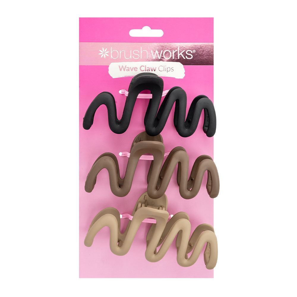 Brushworks Wave Claw Clips 3 Pack Brushworks Wave Claw Clips 3 Pack