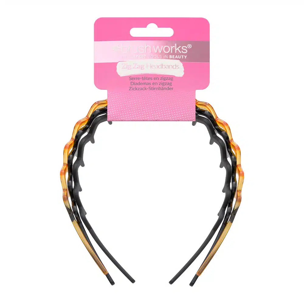 Brushworks Zig Zag Headbands 3 Pack