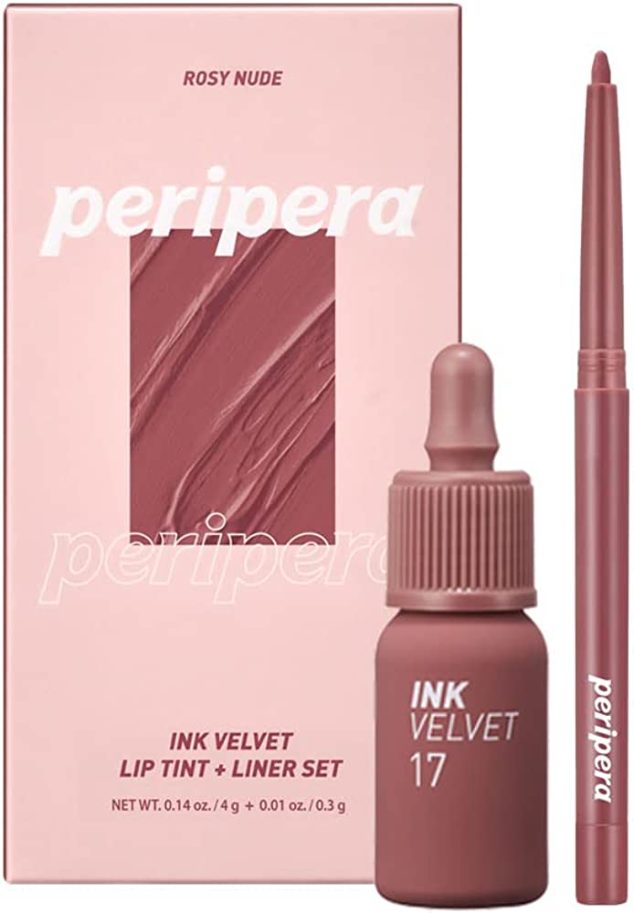 Peripera Ink Velvet + Lipliner Set K 001 Rosy Nude