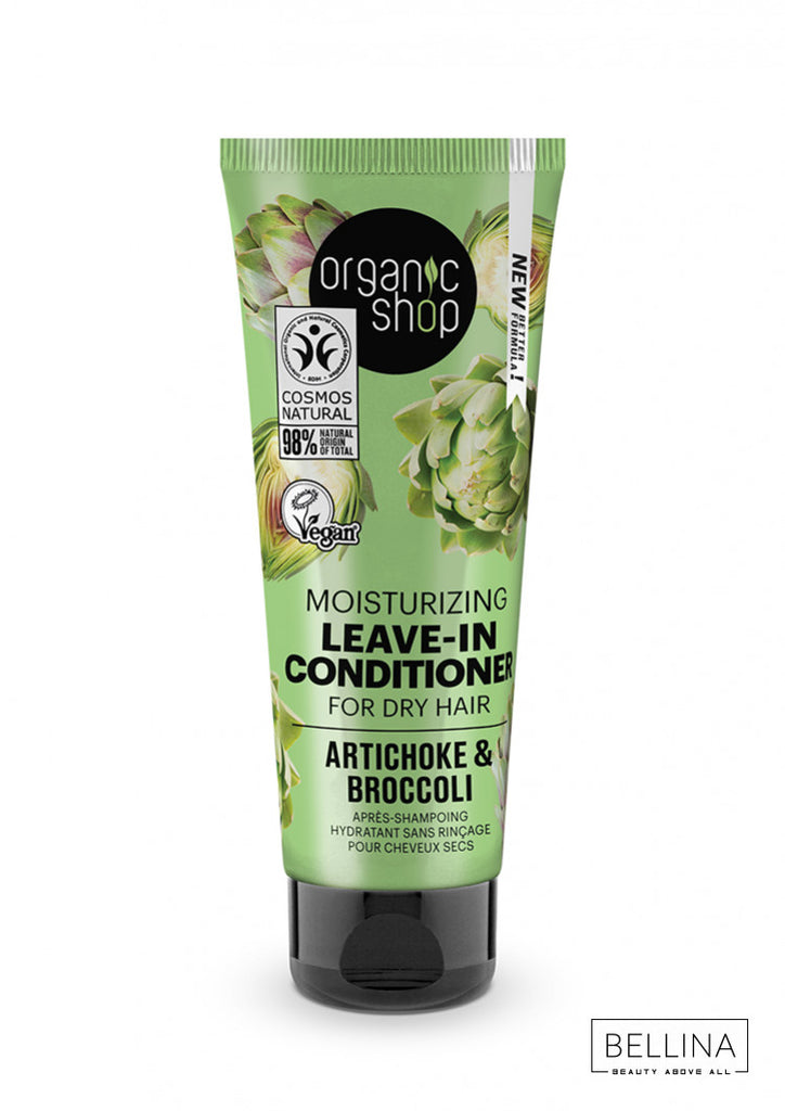 Organic Shop Moisturizing Leave-In Conditioner For Dry Hair Artichoke And Broccoli, 75ml